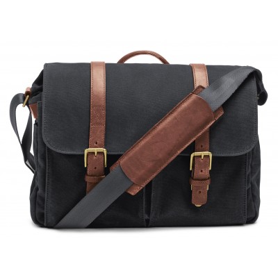 ONA Bag Brixton Canvas Black Waxed