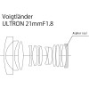 Voigtlander 21mm F1.8 VM Mount Ultron Lens