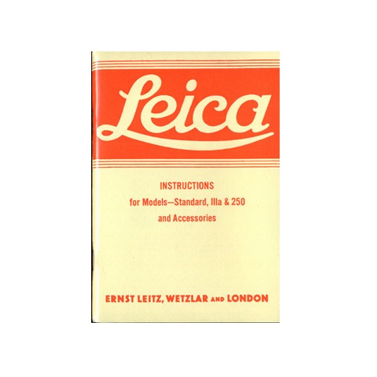 Leica Instructions for Stan.IIIa &250