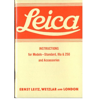 Leica Instructions for Stan.IIIa &250